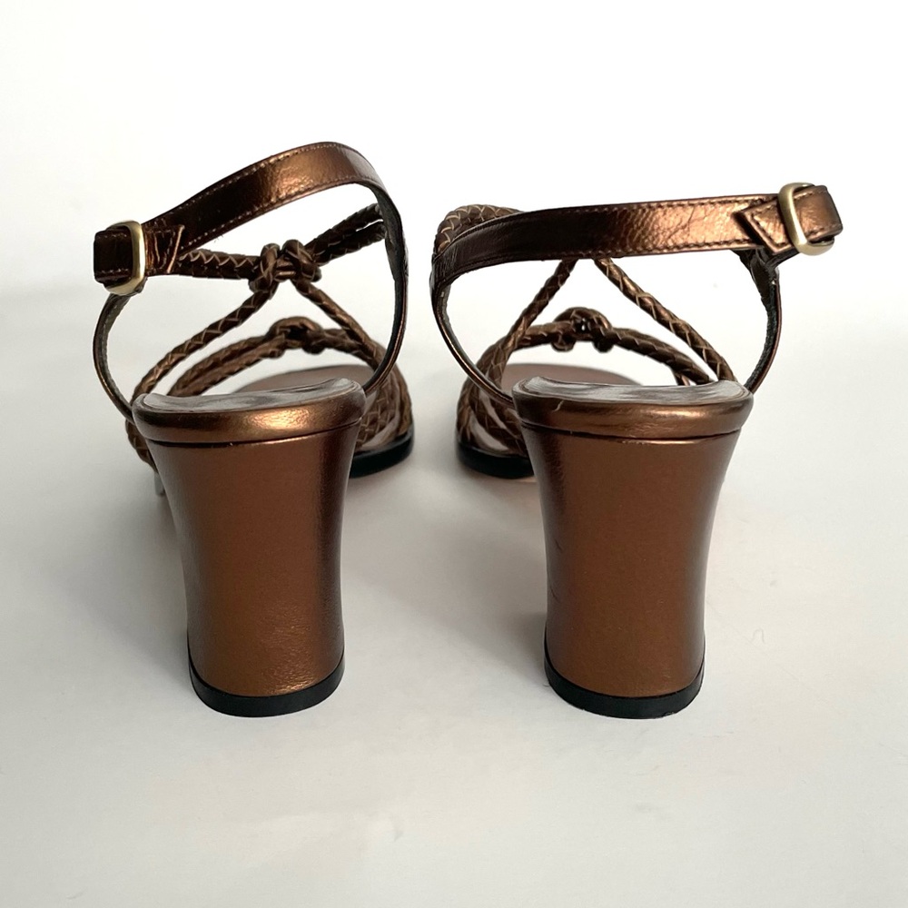 Yves Saint Laurent Brown Strappy Heels - Picture 9 of 10